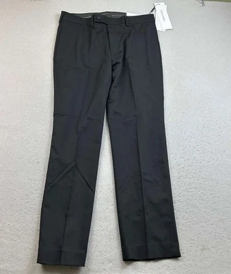 Calvin Klein Javier Pants Mens 34X30 Black Stretch Flat Front Straight Leg NWT - Image 1 of 4