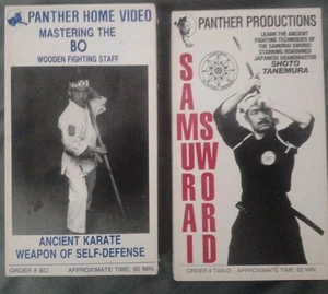 2 Panther Production VHS Samurai Sword, Mastering The Bo Staff - Picture 1 of 4