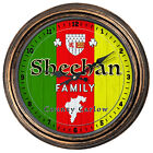 Personalised Wall Clock County Carlow Round Glass Irish Family Name Gift ICL03