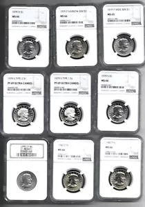 COMPLETE SET OF SBA DOLLARS IN NGC HOLDERS-ALL VARIETIES - Picture 1 of 5