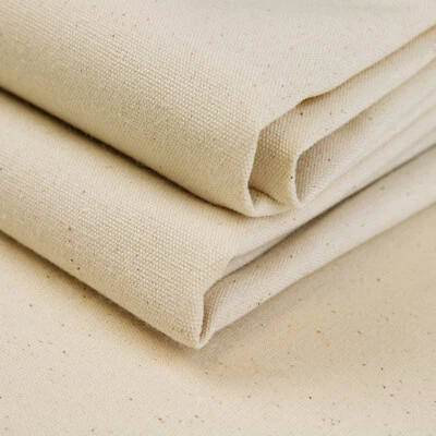 100% Natural Cotton Calico Fabric 150cm Wide Unbleached Canvas Craft 155 GSM - Image 1 of 2