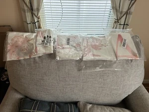 17x17 Überwurf Kissenbezug Neu weiß und rosa Reißverschluss Polyester 5er Set - Bild 1 von 19