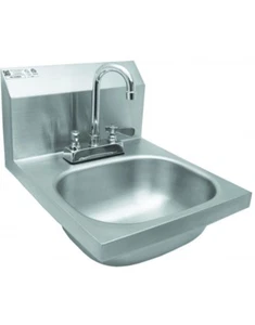 Wall Mount Hand Sink w/ Deck Mount Faucet 14"x16" *No Lead Faucet* - Picture 1 of 3