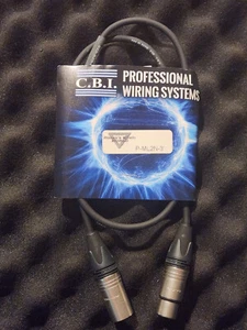 CBI Pro P-ML2N-3' USA Made Microphone Cable - Male XLR to Female XLR, 3 Feet - Picture 1 of 3
