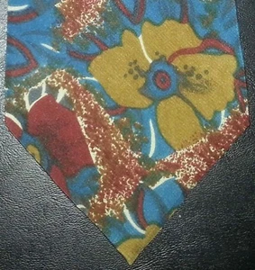 Blair Tie Silk Flowers Teal Dk Tan Maroon Floral Design NIB t1625  - Picture 1 of 4