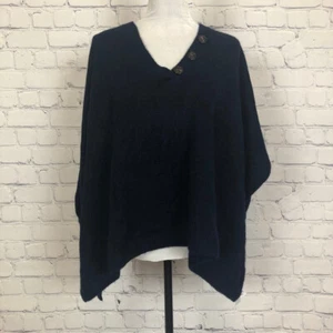 NWT LOFT Navy Sweater Poncho Size M/L - Picture 1 of 7