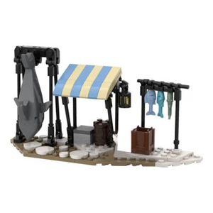MOC: Medieval Fish Seller 107 Pieces MOC-96254 Building Toys Set Kids Gift - Picture 1 of 7
