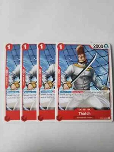 4x Playset NM/M Thatch OP03-005 One Piece Card Game English TCG Pillars of Stren - Picture 1 of 1