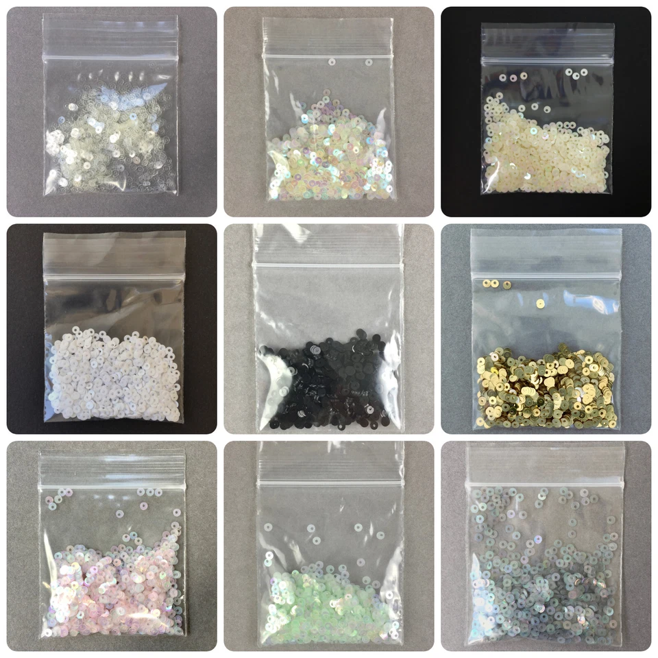 Tiny Round Sequins/ Flat 1000 x 3 mm, 8 colours.  Sewing/Wedding/Embellishment. - Image 1 of 1