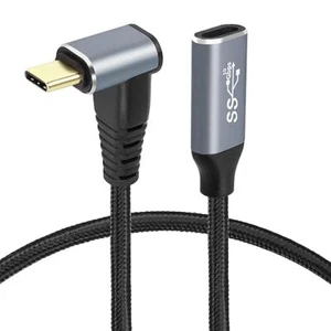90 Degree USB C Extension Cable 1ft, Up Down 100W C 1FT, GRAY(Up&Down) - Picture 1 of 5