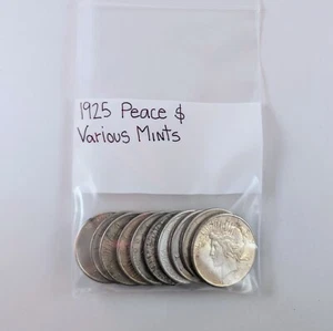 1925 RANDOM US PEACE $1 DOLLAR COIN VARIOUS MINT - Picture 1 of 1