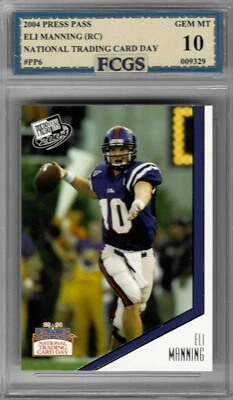 2004 Press Pass Eli Manning RC #PP6 Graded FCGS 10 GEM MINT!!! - Image 1 of 2