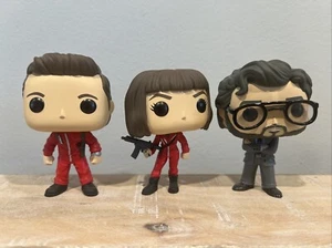 Funko Pop Money Heist Lot Of 3 New Out Of Box Toys Professor Berlin Tokio Vinyl - Picture 1 of 6