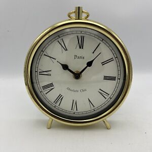 PARIS ABSOLUTE CHIC GOLDEN COLOR WALL CLOCK BATTERY POWERED WALL DECOR