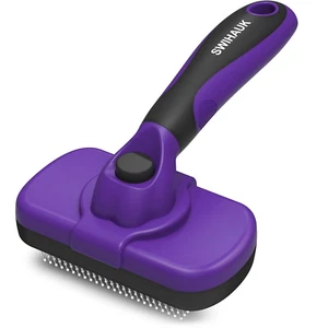 Swihauk Self Cleaning Slicker Brush for Dogs & Cats, Skin Friendly Pet Grooming - Picture 1 of 12