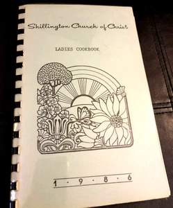 Vintage Church Cookbook Spiral Shillington Church of Christ Ladies Cookbook 80s - Picture 1 of 6