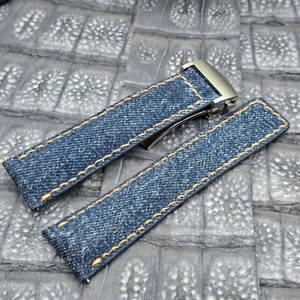 24mm/20mm Jeans Watch Strap Bespoke Minimalist Design - Picture 1 of 9