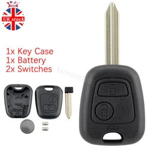 Car Key Fob Case Shell 2B for Citroen berlingo Picasso Peugeot Partner 2000-2008 - Picture 1 of 9