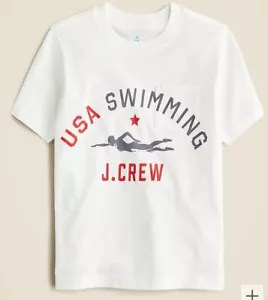 NWT! J.Crew Kids Limited-edition kids' USA Swimming® X Crewcuts graphic T-shirt - Picture 1 of 5