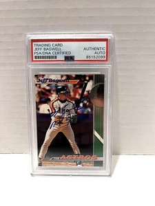 Jeff Bagwell Astros Autographed Signed Tops Stadium Club Card #8 PSA #85152099 - Picture 1 of 9