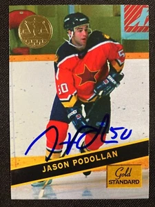 94 SIGNATURE ROOKIE HOCKEY CARD JASON PODOLLAN #90 HAND SIGNED W/COA NRMT RANGE - Picture 1 of 2