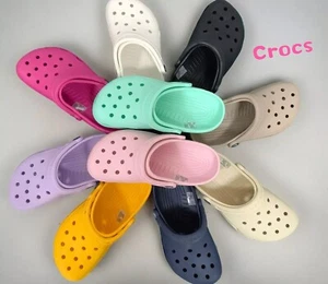 UK Crocs Classic Sandal Clogs Lightweight Beach Slip Shoes Slipper Size Hot Sell - Picture 1 of 34
