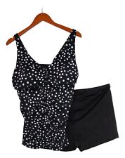 Kim Gravel x Swimsuits For All V-Neck Shirred Top Short Set Women's Black
