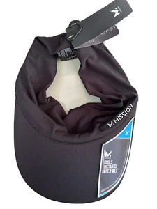 Mission Cooling Stretchy Visor-Lightweight No Slip Band UPF 50 Black - Picture 1 of 3