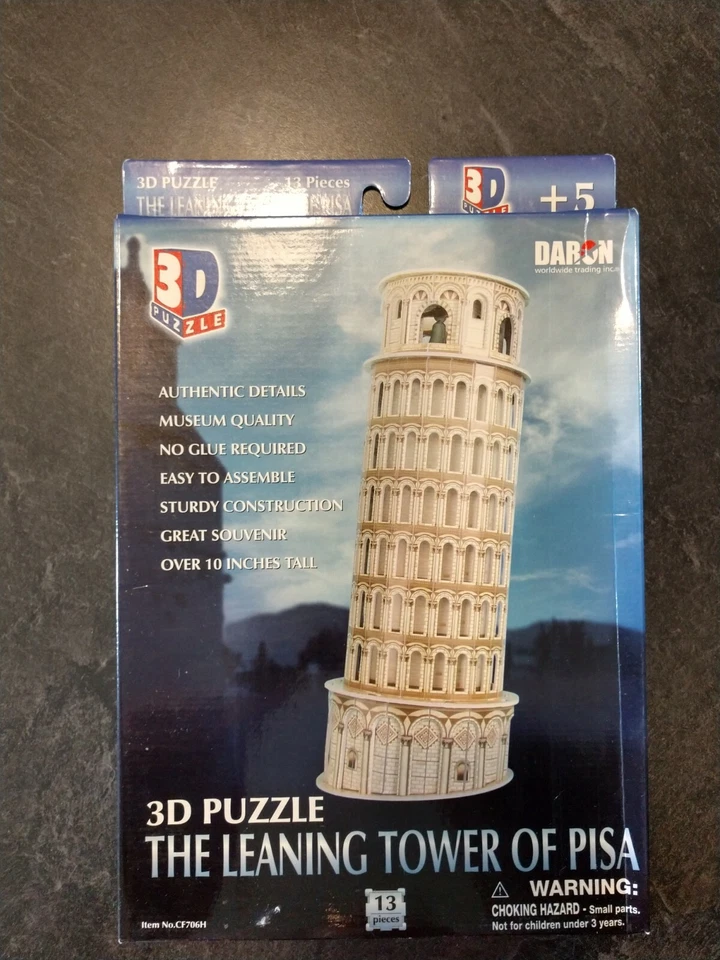NEW! 3D Puzzle Tower Of Pisa 13 Pieces Daron Toys No. CF706H - Image 1 of 4