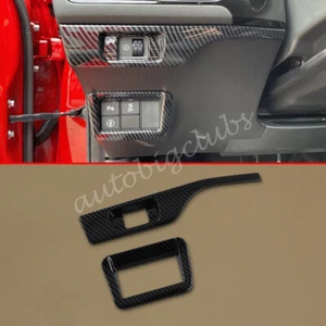 For Honda Civic 2022-2023 Carbon Fiber Headlight Switch Button Cover Trims Parts - Picture 1 of 5