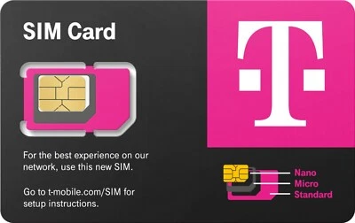 T-Mobile Pre-paid,  Pre-Loaded, Activated sim card  $15 Plan Unlimited Talk Text - Image 1 of 3