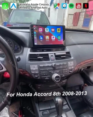 Android 14 CarPlay Android Auto For 2008-2013 Honda Accord Car Stereo Radio GPS - Image 1 of 4