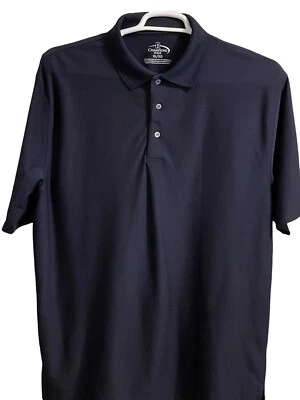 CHAMPIONS TOUR Black Golf Polo Short Sleeve 3 Button Shirt Men's Size XL - Image 1 of 4