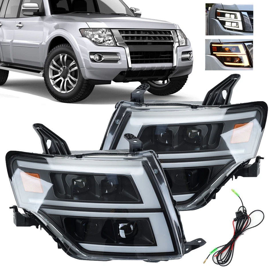 For 2009-2021 Mitsubishi Pajero Montero V93 V97 Dynamic LED Headlight Head Lamp - Image 1 of 4