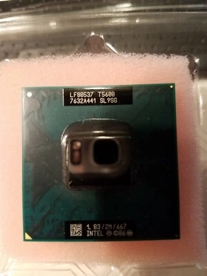 Intel Core 2 Duo T5600 2 MB L2 Cache FSB 667 MHz 1.833 GHz Socket M CPU SL9SG - Image 1 of 3