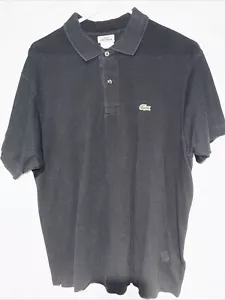 Lacoste Polo Collared Shirt Men's Size 6 Black XL - Picture 1 of 5