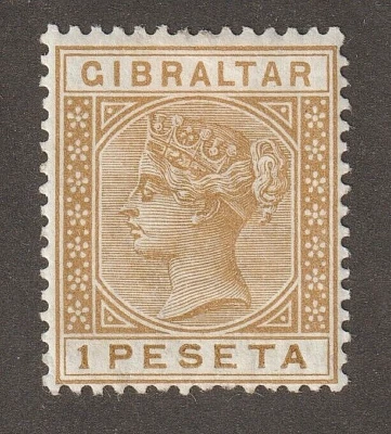 EDSROOM-17034 Gibraltar 36 HR 1889-95 Key Value Queen Victoria CV$90 - Image 1 of 2