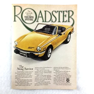Triumph Spitfire Roadster VINTAGE PRINT AD gelb British Import Cabrio - Bild 1 von 1