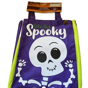 Halloween Treat Bag 12 x 14 inch Kids Spooky Skeleton Candy Sac Party Accessory - Picture 1 of 11