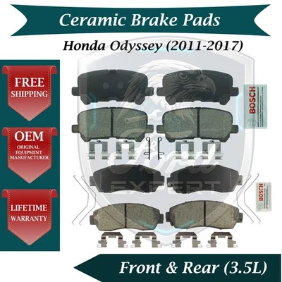 Bosch OEM Front & Rear Ceramic Brake Pads Kit For 2011-2017 Honda Odyssey - Изображение 1 из 4