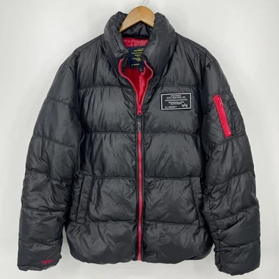 Alpha Industries Puffer Jacket Men's Size XL Black Full Zip Military Down Fill - Image 1 of 4