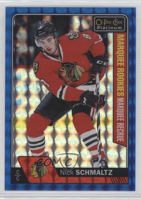 2016-17 O-Pee-Chee Platinum Royal Blue Cubes /99 Nick Schmaltz #154 Rookie RC - Image 1 of 2