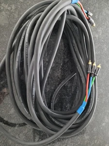 15 lfm. Sommercable Transit  Videokabel Multicore  HF 75 Ohm auf 2x3 RCA Stecker - Bild 1 von 3