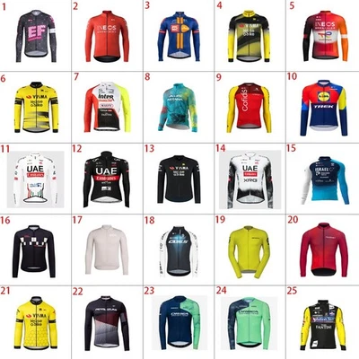 2025 men's  Thermal Fleece cycling long sleeve jersey cycling jersey bike jersey — 第 1/3 张图片