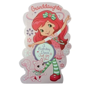 Tarjeta de cumpleaños de nieta Strawberry Shortcake nueva - Imagen 1 de 6