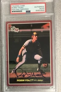 Robin Yount Signed 1984 Donruss Action All Star #5 Baseball Card Auto PSA/DNA - Picture 1 of 3