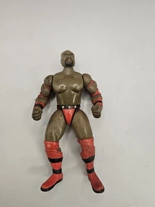 1997 WWE WWF Ahmed Johnson Wrestling Figur Red Trunks Titan Jakks Pacific - Bild 1 von 2