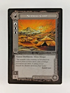 Nurniag Camp - Tarjeta CCG Tierra Media (1997 ICE) MECCG Sitio de Ojos Sin Tapa LoteR - Imagen 1 de 2