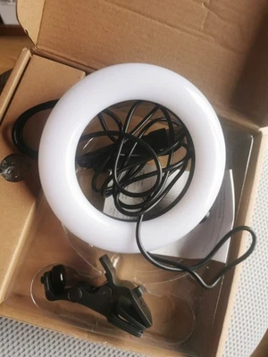 LED ring light with stand and clip (no phone holder) - Image 1 of 4