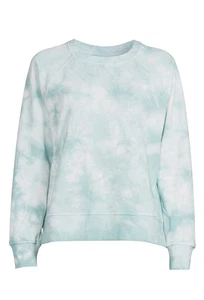 Felpa donna Time & Tru moda tie-dye raglan XL (16-18) blu tie-dye - Foto 1 di 3